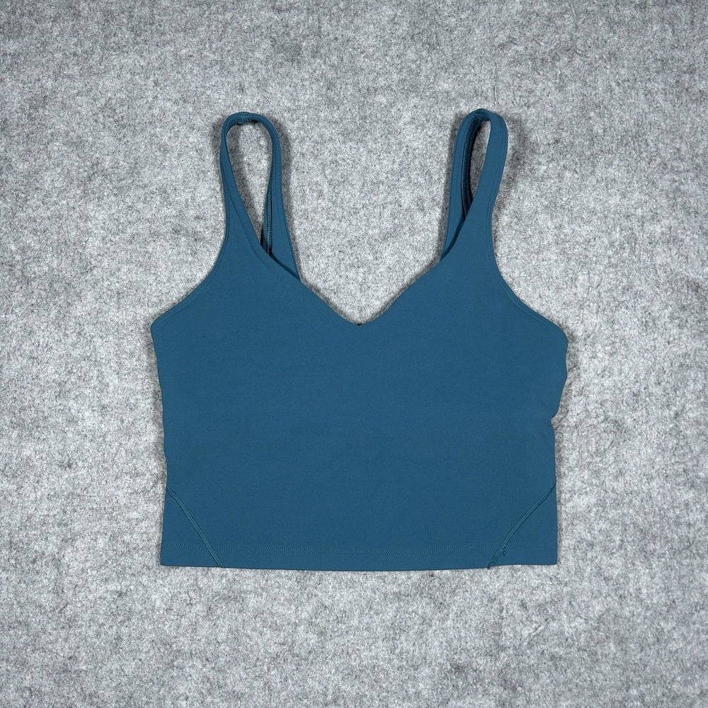 Lululemon Align Tank Top Women's Size 9 Capture Blue Activewear Lined Croppedโ